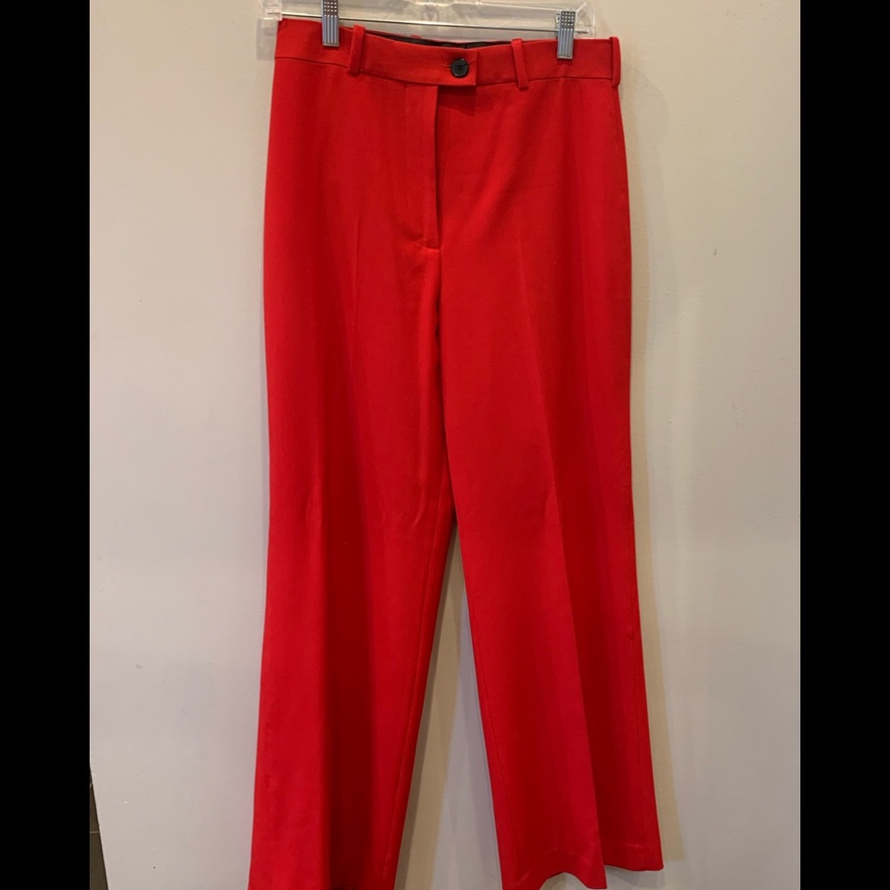 Zara wide leg red trousers